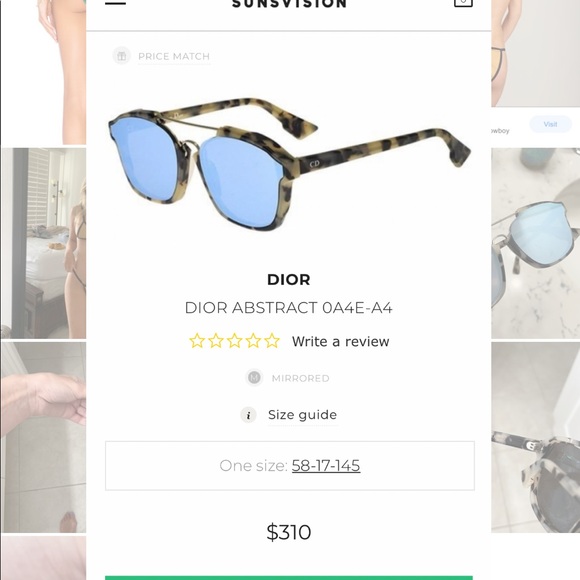 Dior Abstract Tortoiseshell Reflective Sunglasses - Picture 2 of 6